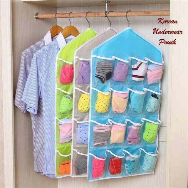 KOREAN UNDERWEAR POUCH GANTUNG BANYAK SEKAT - GANTUNGAN TEMPAT UNDERWEAR DLL