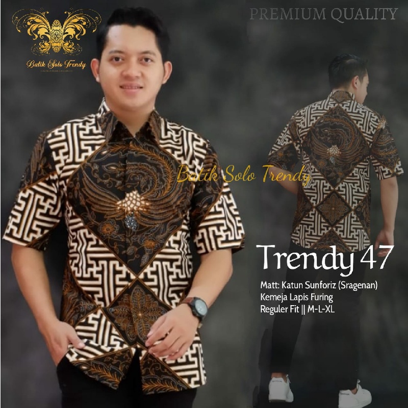 TRENDY 47 PENDEK KEMEJA BATIK LENGAN PENDEK KAIN HALUS MURAH