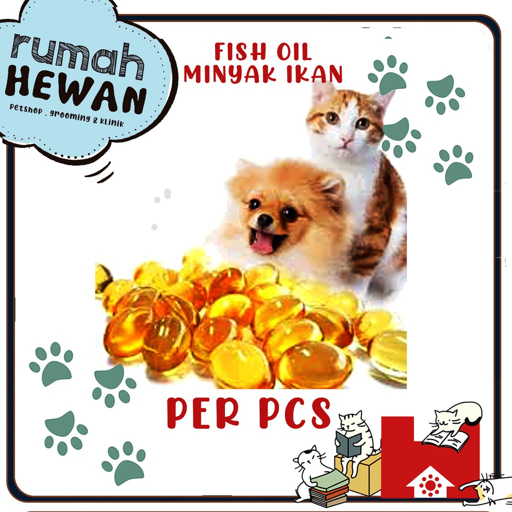 Minyak ikan Omega Vitamin Hewan Vitamin Kucing Vitamin Anjing PCS Fish Oil