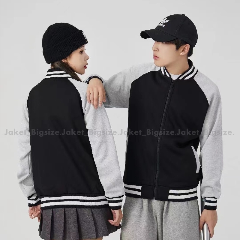 Varsity Varsiti Jaket Universitas Bisbol Baseball Cowok Cewek Couple Oversize Jumbo Warna Merah Hitam Ukuran M L Xl 2xl 3xl 4xl 5xl Korean Style Hits Viral