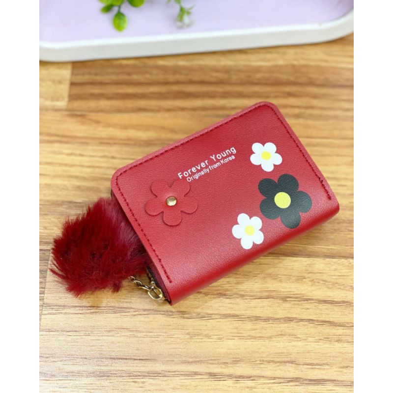 Dompet FY import SJ03 free pompom