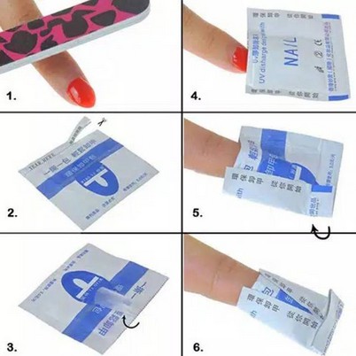 Penghapus Kutek Kuku UV Gel Nail Polish Remover &amp; Cleaner Wraps Foil Wipe Penghapus Kutek Gel (1PCS)