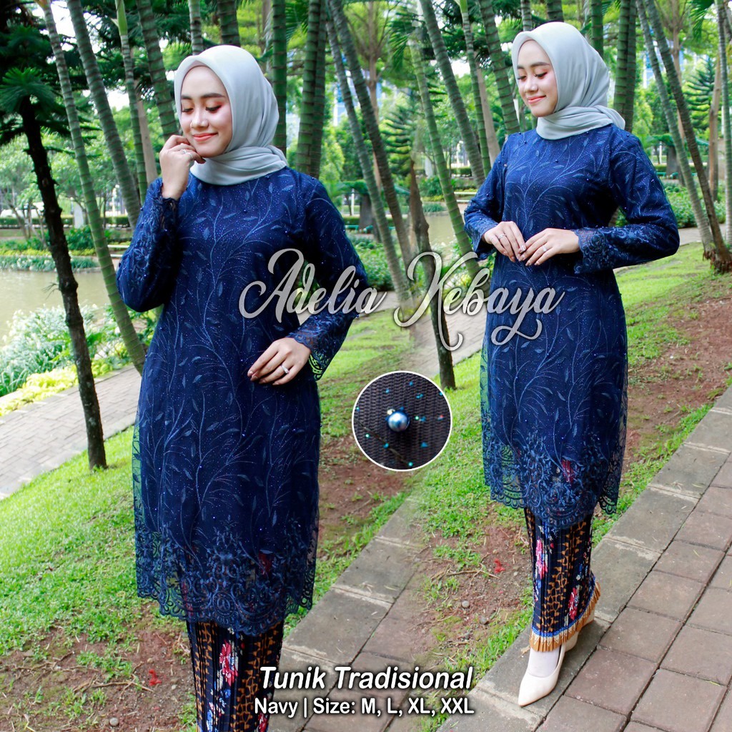 Setelan Kebaya Modern Tille Putih dan Warna Lain nya