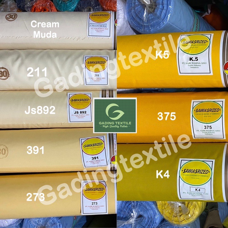 ( per setengah meter ) kain oxford sari warna sariwarna lebar 115 cm bahan baju kemeja hem seragam sekolah kerja dinas PDH PDL masker kerudung craft gamis koko tunik kaftan dress