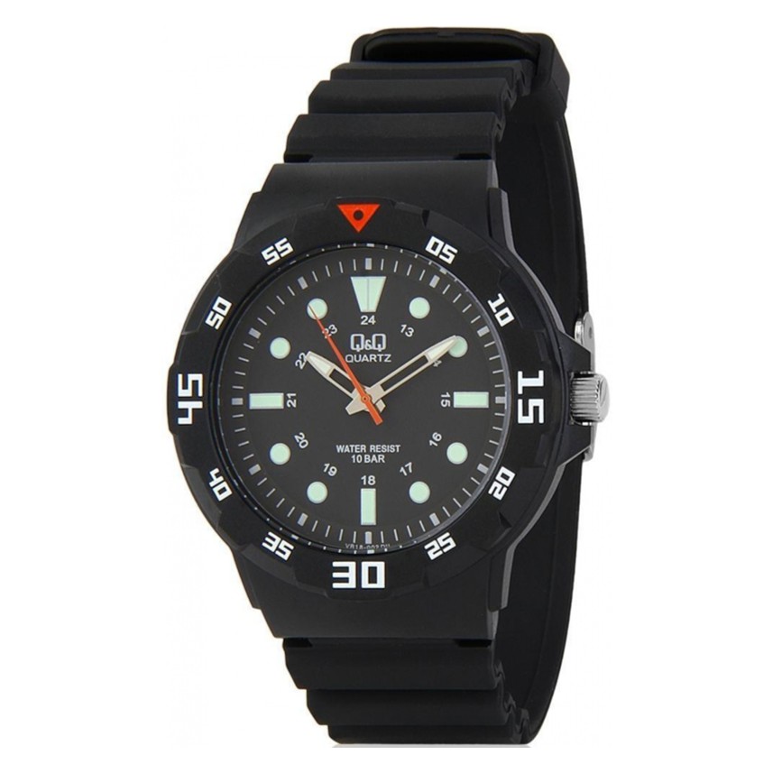 QQ Original Jam Tangan Pria - VR18J - Straps Karet - Hitam