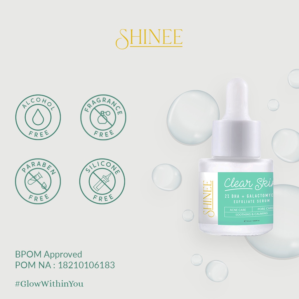 Shinee Clear Skin 2% BHA + Galactomyces Exfoliate Serum 20mL