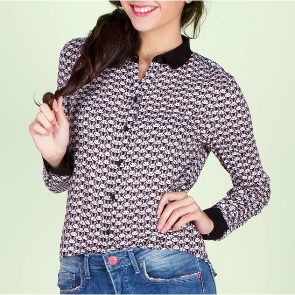 NINETY DEGREES ORIGINAL. KEMEJA WANITA BY LOGO JEANS WITH TAG