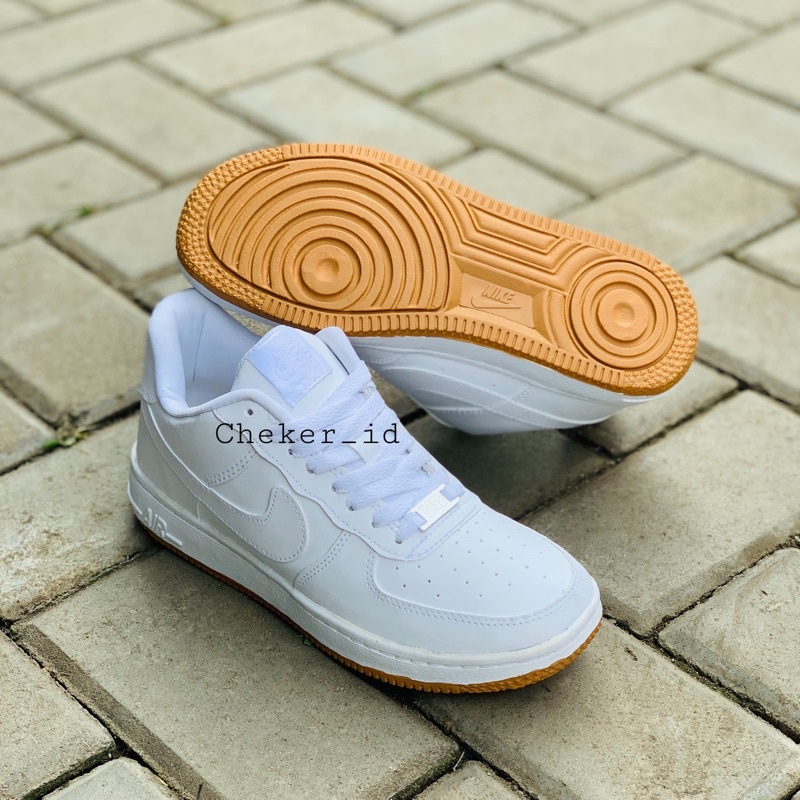 TERLARIS!! SEPATU PUTIH SOLE GUM PRIA &amp; WANITA NK3 A1R FORC3 1 ONE LV8 ‘07 MID LOW FULL WHITE PUTIH LIST HITAM WHITE GUM SEPATU WANITA SNEAKERS ANAK PEREMPUAN DAN ANAK LAKI LAKI