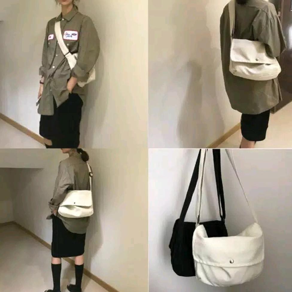 BP Sling Bag Tas Selempang  Unisex Pria Wanita Canvas Vintage Crossbody Premium Handmade