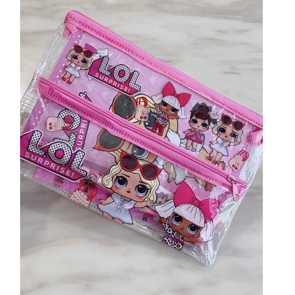 

(R1Q6) Alat tulis set 6in1 pouch 808 / pouch motif //Ready@now