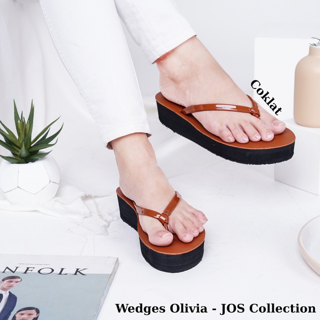 Sendal Wedges Wanita - Olivia Tinggi 4 cm by JOS Collection