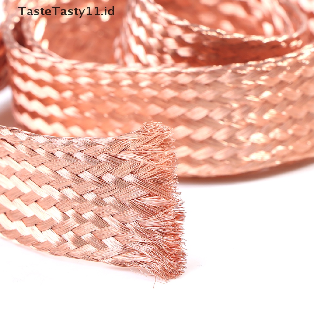 (Tastetasty) Kabel Tembaga Model Kepang Flat Panjang 1m