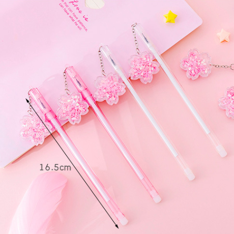 0.38mm popular creative gel pen black refill quicksand cherry blossom gel pen