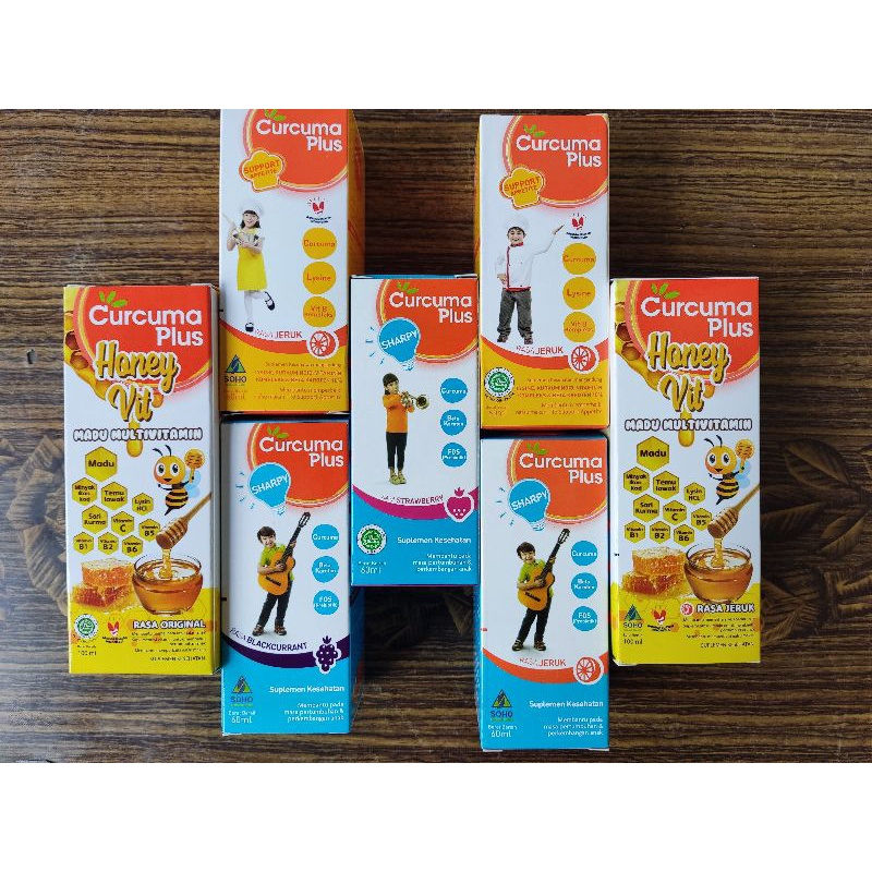 Curcuma Plus Sirup 60 / 100 ml Vitamin Anak Syrup Honey Vit Sharpy Support Appetite imun imuns