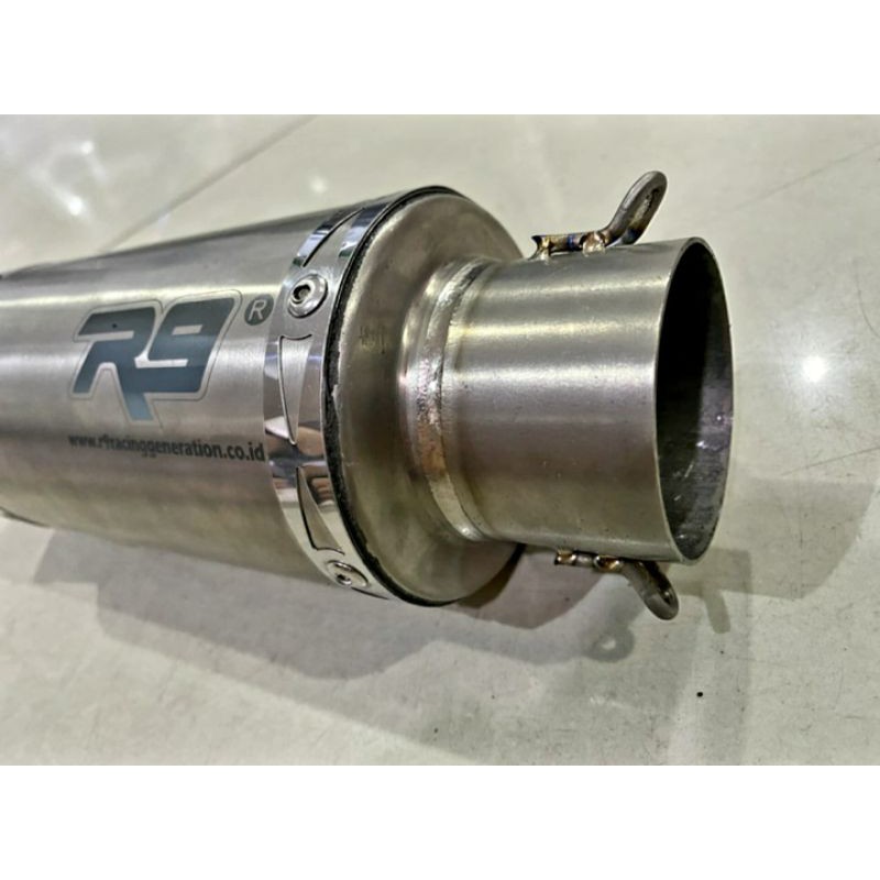 Silincer Knalpot R9 Titanium Series Inlet 50mm Tabung Pendek