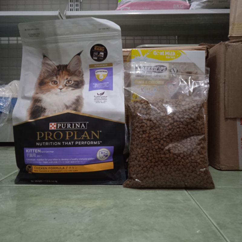 Proplan Cat Kitten Chicken Repack 1kg~makanan kucing Kitten Proplan