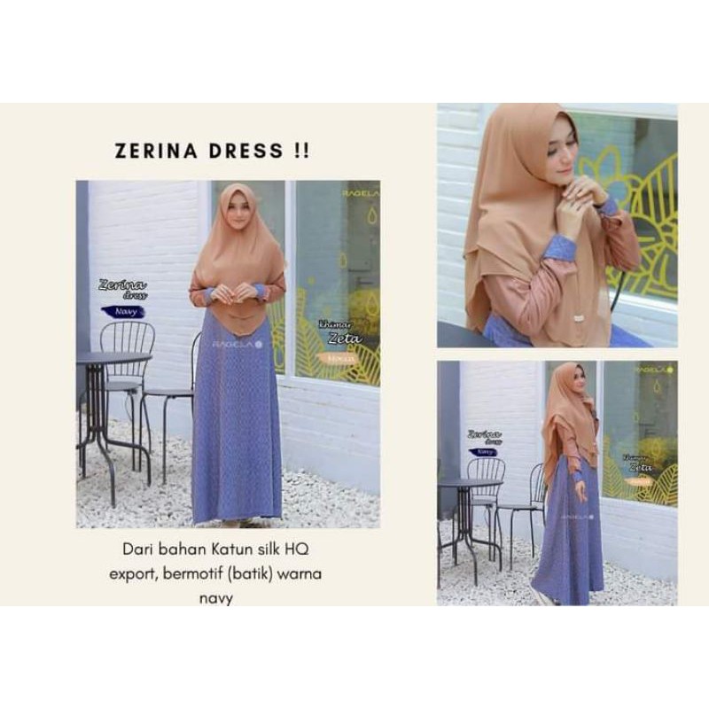 zerina dress gamis batik kekinian ragela hijab
