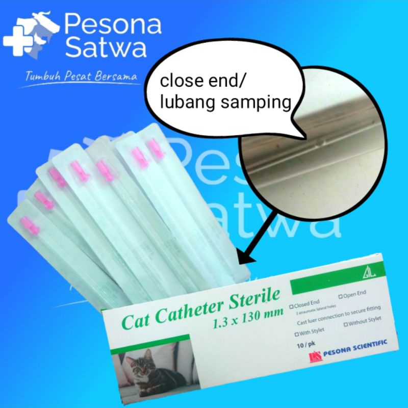 Kateter Kucing Saja 1.3 x 130mm 10pcs -Cat Catheter-