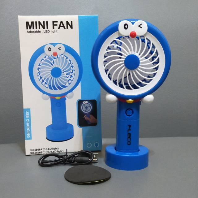 Mini fan with led light