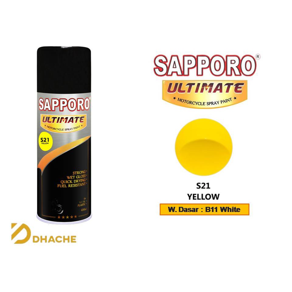 Sapporo Ultimate S21 Yellow / Sapporo Spray / Pilok / Pylox/Sapporo Warna kuning