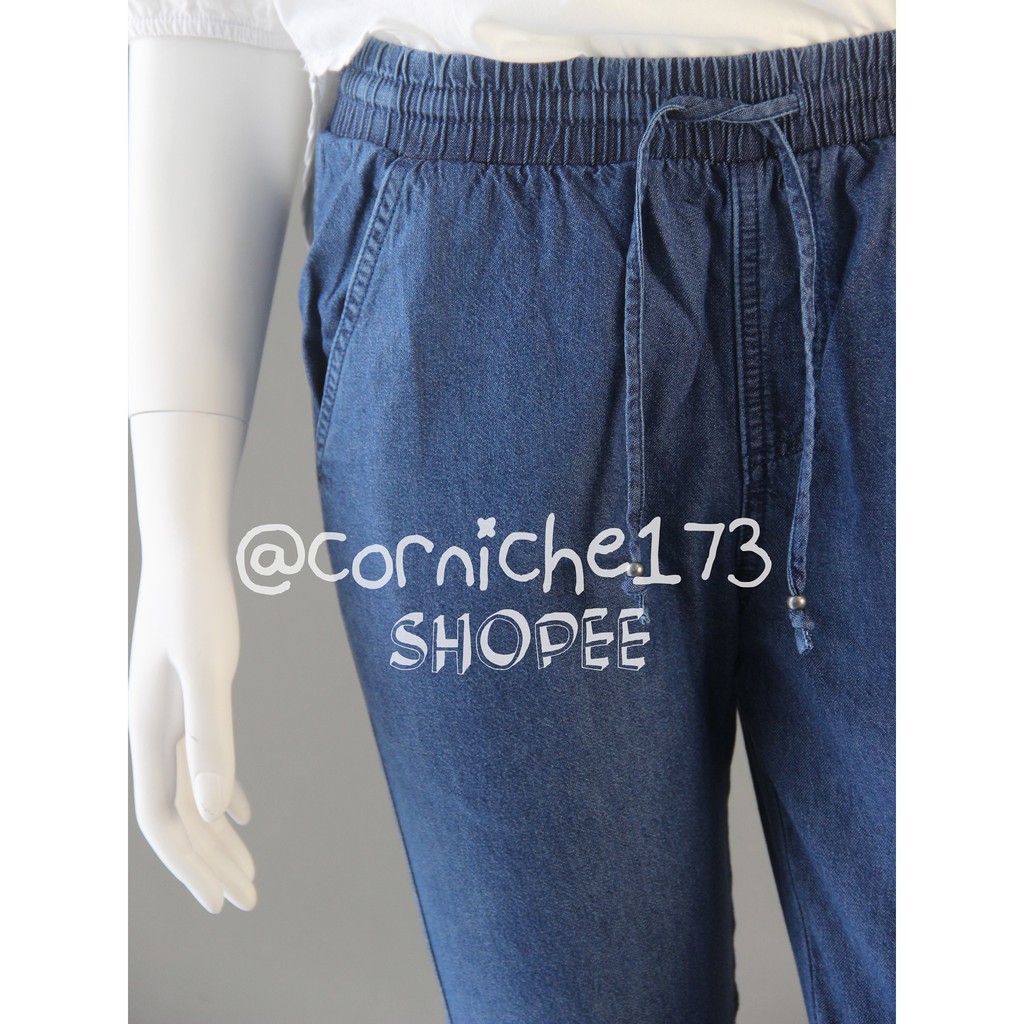 Corniche Jogger Denim Pants Navy - TF90181