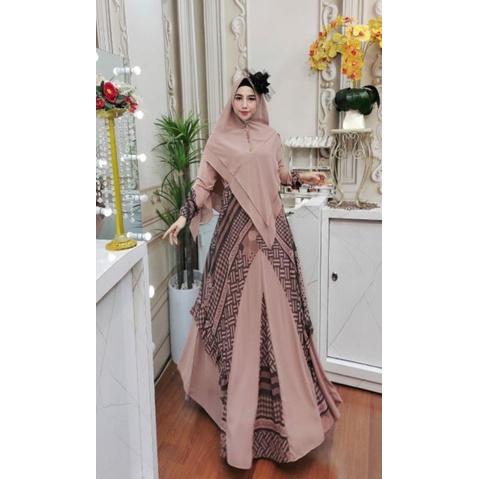Firdaus Series Ori by Humaira / Gamis Set Syar’i / Gamis Pesta Mewah / Dress Muslimah / Baju Syar'i Terbaru / Fashion Muslimah Branded-1