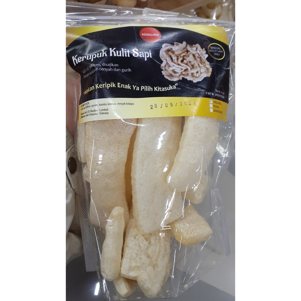 KERUPUK RAMBAK KULIT SAPI ASLI “KITASUKA” 70GR