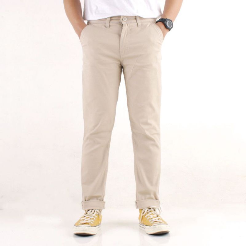 Celana Chino Panjang Pria Slimfit Stretch - Celana Panjang Pria Melar