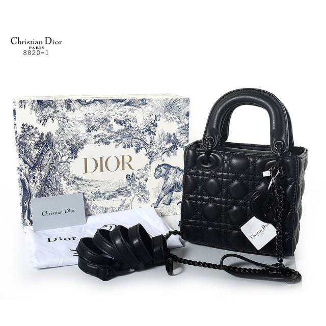 CHRISTIAN DIOR LADY MINI BAG WITH MAGNETIC CLOSURE BOX 8820-1*