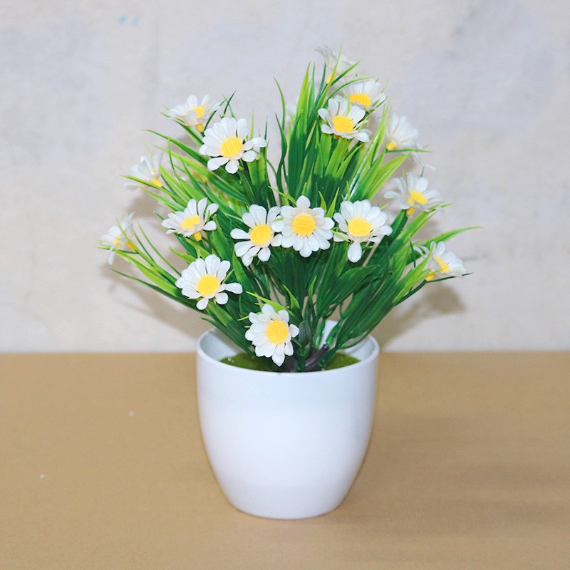 FYGALERYSURABAYA PT32 Pot Tanaman Hias Bunga Hias Plastik Pot Bongsai Artificial Flower Decoration