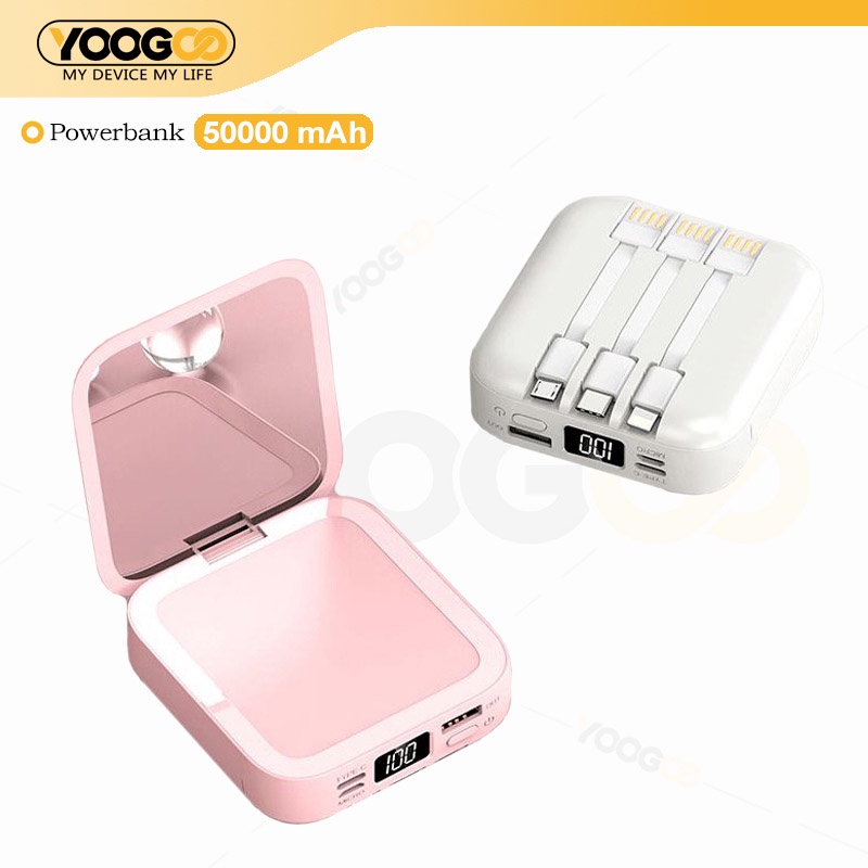 Powerbank 20000mAh with Mirror Fast Charging 2.1A Power bank