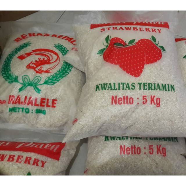 Beras pulen 5 kg Strawberry dan Bramo