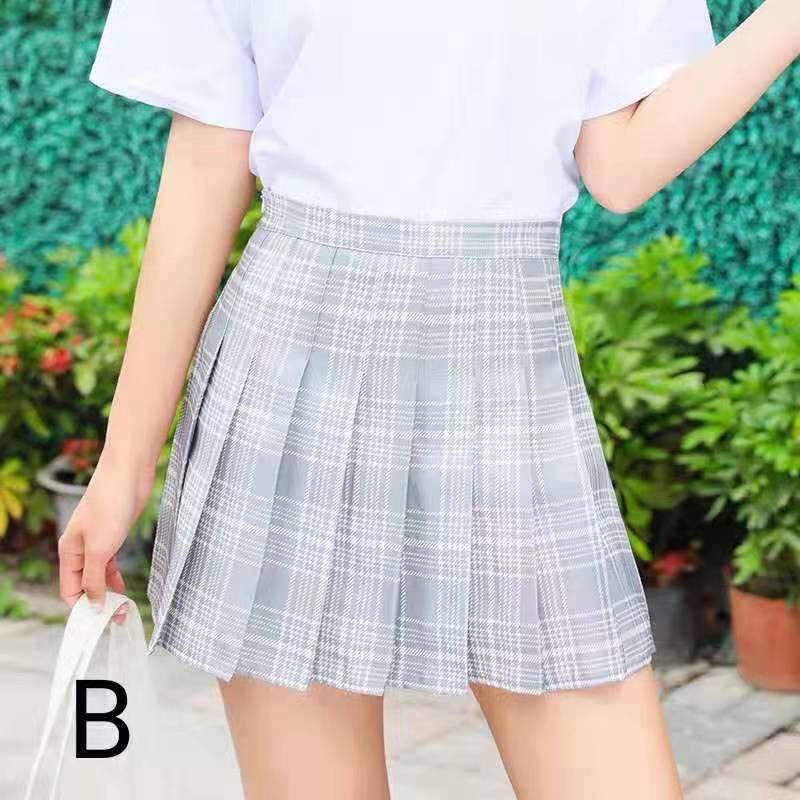 Littleluck  Mini Skirt / Lipit Skirt / Rok Mini C004 (Size S-M-L-XL)-Rok-2 Grey B