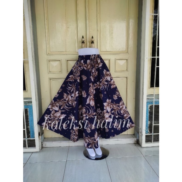 ROK PAYUNG LEBAR/ROK KATUN/MOTIF BUNGA LOTUS-1