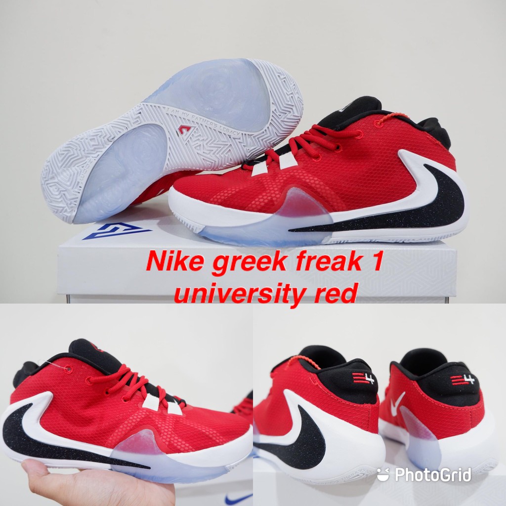sepatu basket nike zoom giannis greek freak 1 low univesity red 2