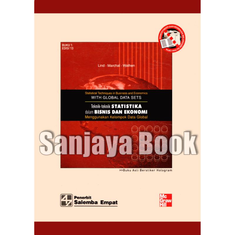 

Teknik teknik statistika dalam bisnis dan ekonomi menggunakan kelompok data global, buku 1, edisi 13
