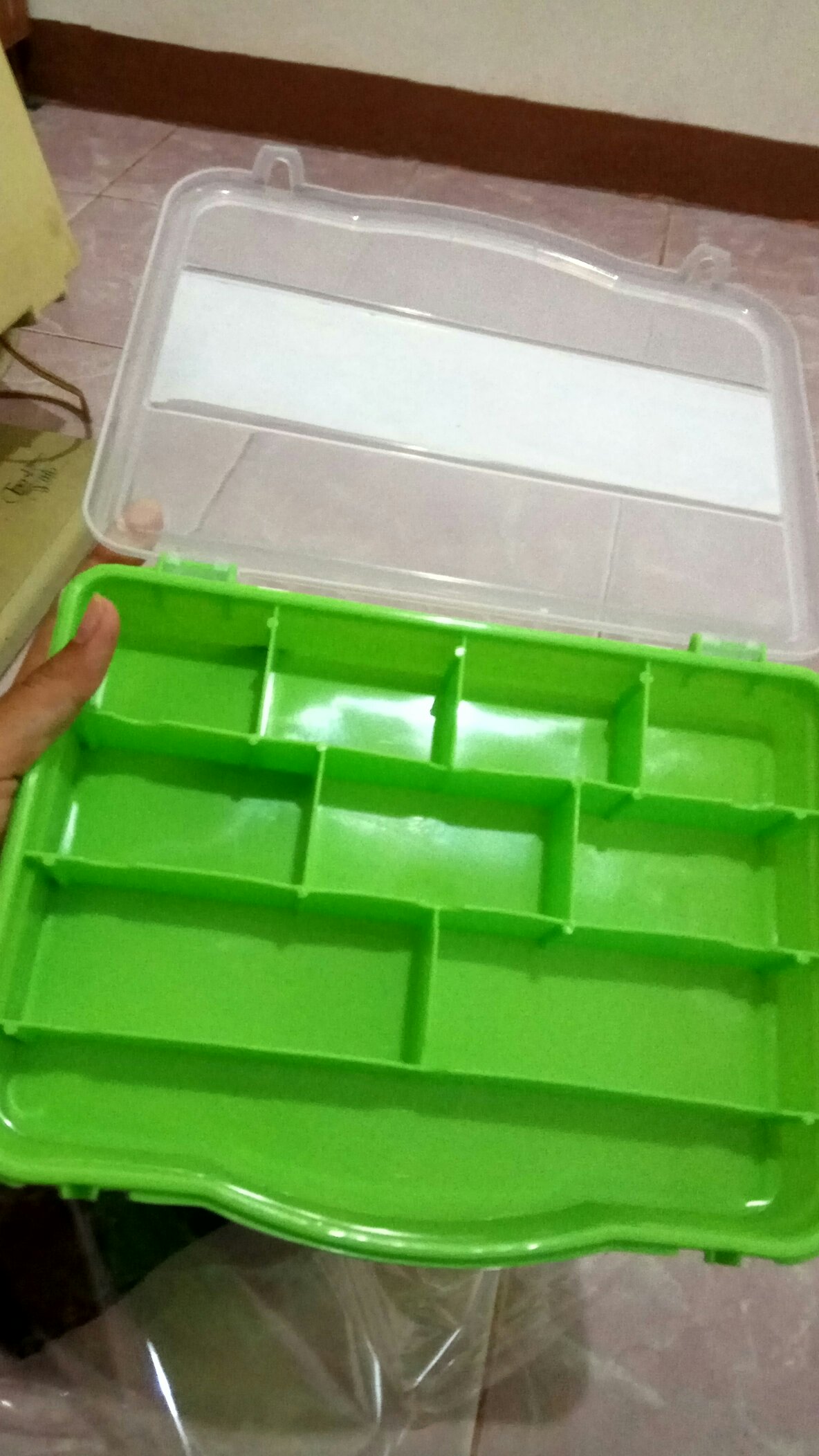 Box Kotak Sekat 10 Komponen Perkakas Green Leaf Flint
