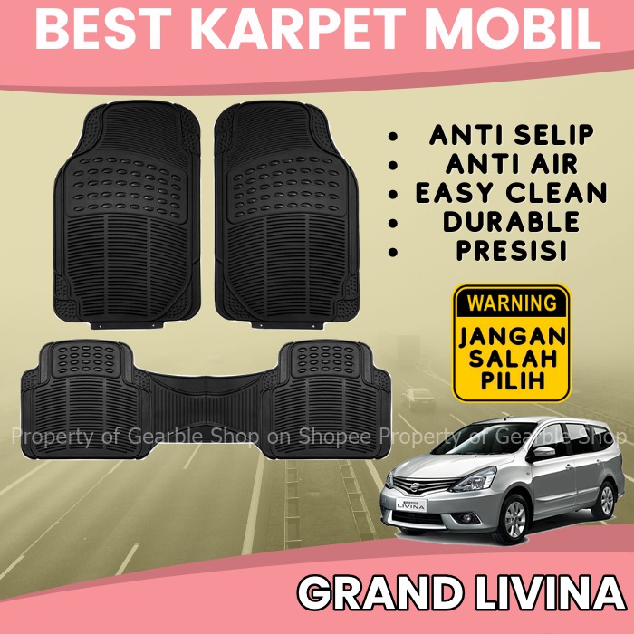 KARPET MOBIL GRAND LIVINA ALAS LANTAI MOBIL GRAND LIVINA KARPET LIVINA KARPET DASAR MOBIL ANTI AIR
