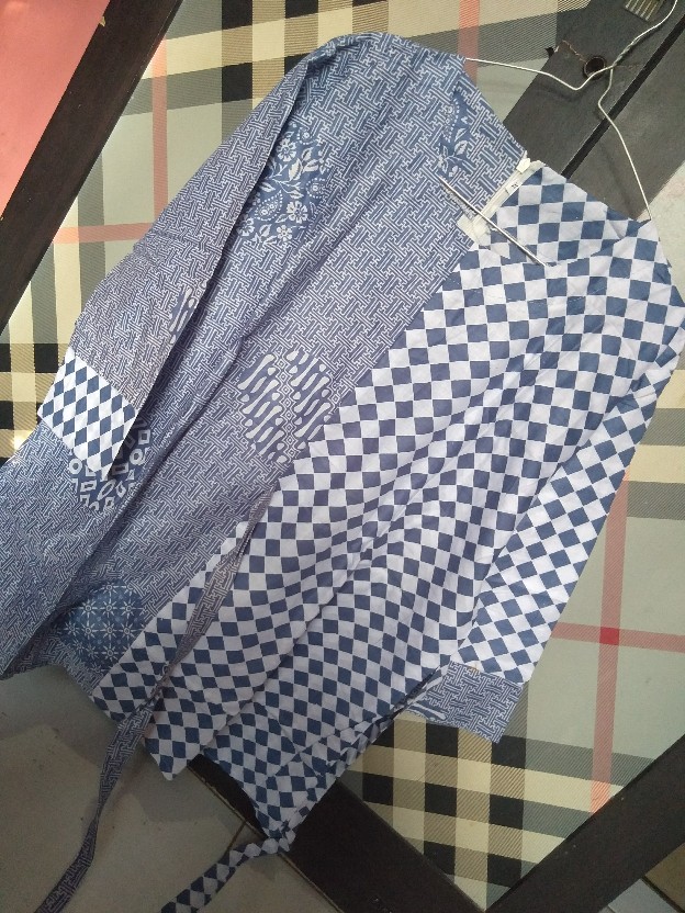 Tey-17 Batik Wanita Asj Sa Hrb026 Kenongo Kemeja Tosca Pendek