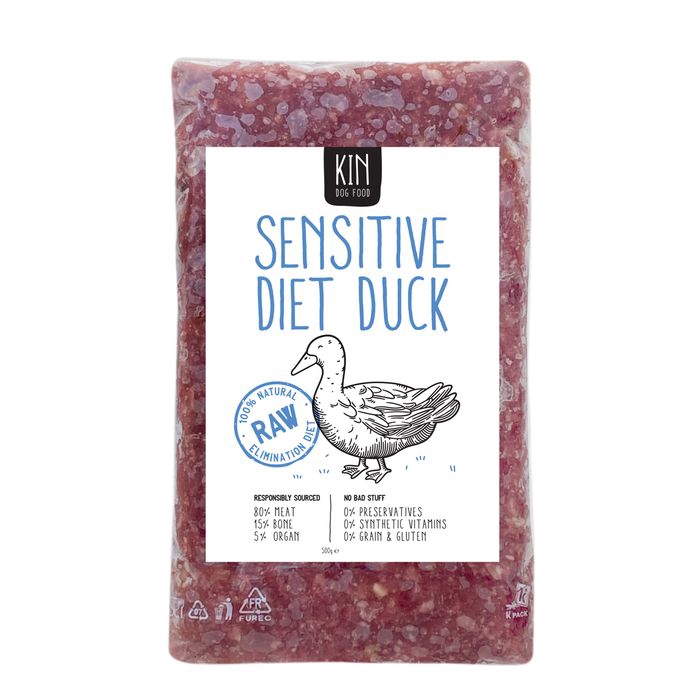 

KINDOGFOOD Makanan Anjing RAW Sensitive Diet Duck 500GR