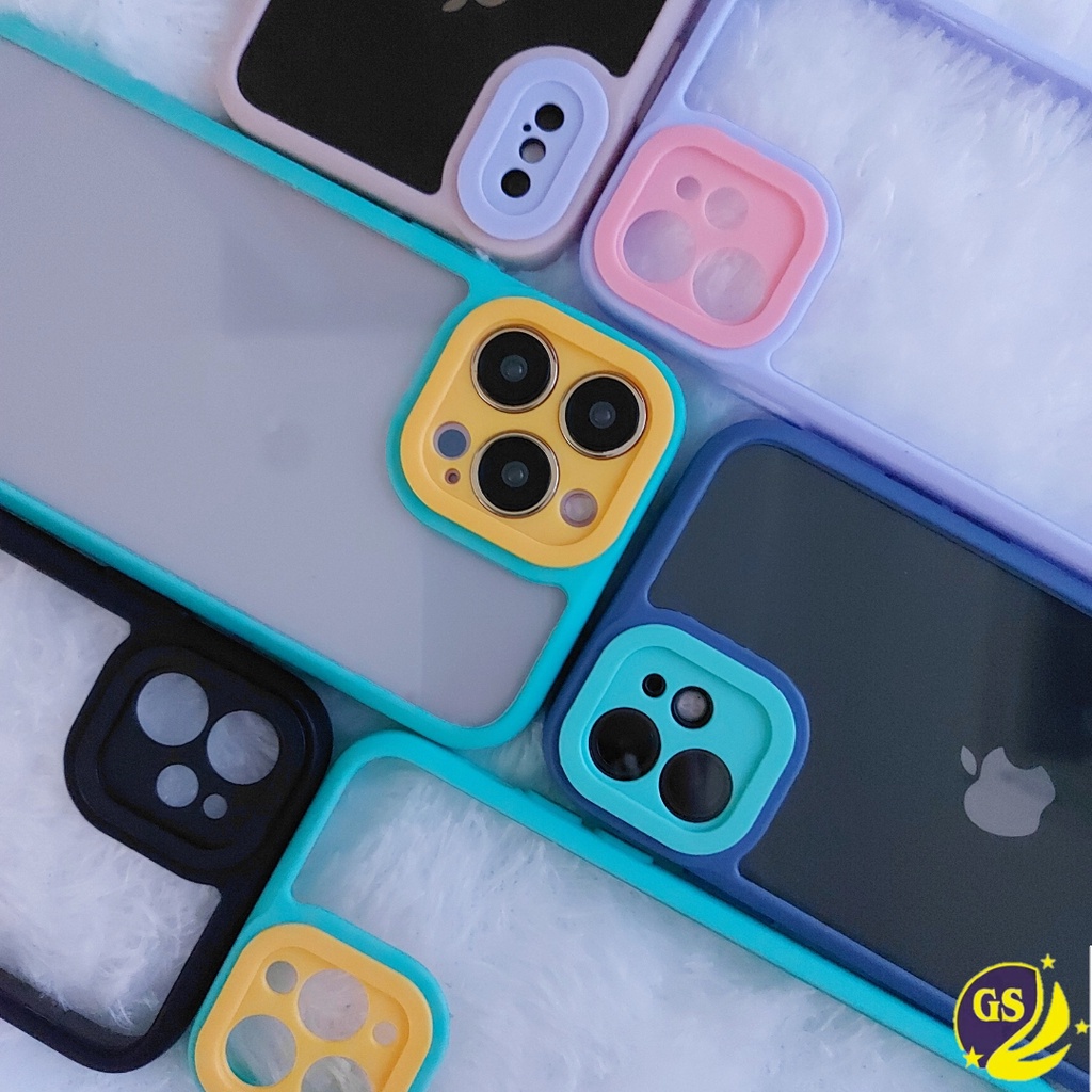 IPHONE 11 11 PRO 11 PRO MAX / IPHONE X XS XR XS MAX / IPHONE 7 8 PLUS 7+ 8+ Case Candy Pastel Bumper Shockproof Macaron Plating Acrylic Casing