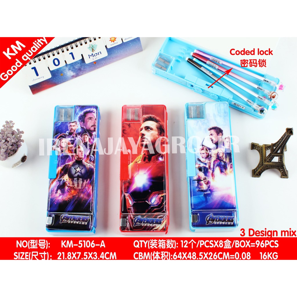 

PENCIL CASE KOTAK PENSIL LUCU ANAK COWOK CEWEK KUNCI KODE
