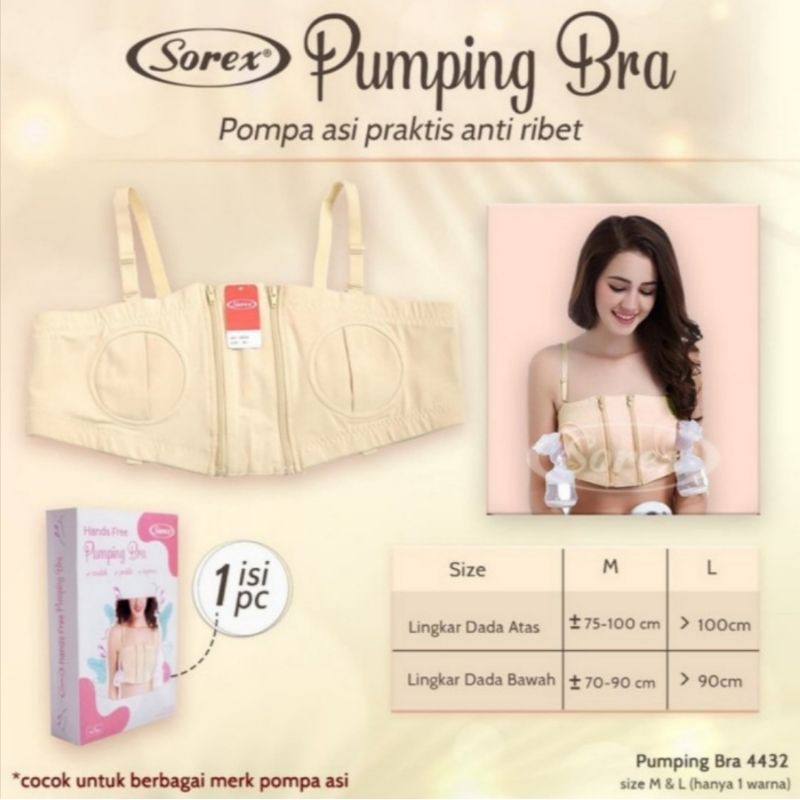 BH menyusui pompa asi Sorex 4432 hands Free pumping bra