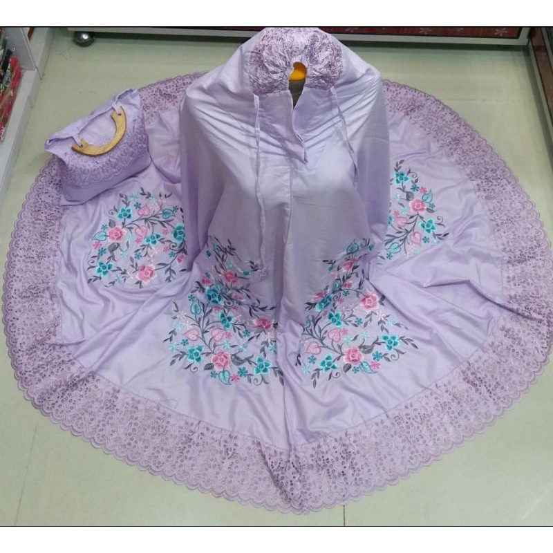 mukena khadijah bordir suji caia