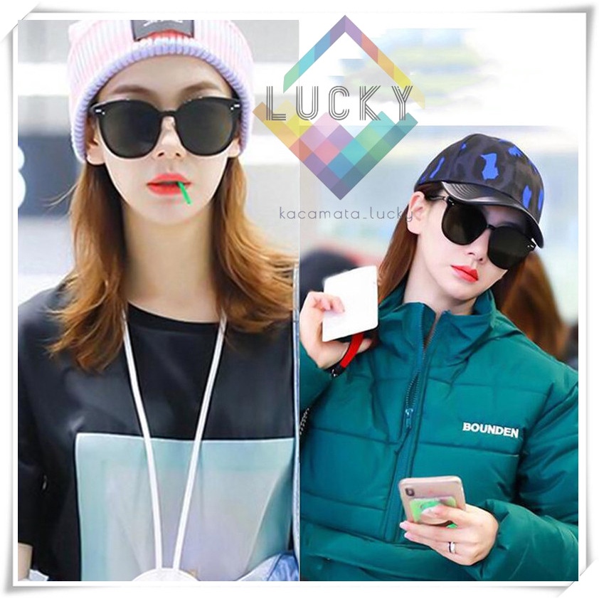 LUCKY Kacamata Hitam Korean Fashion  Wanita/Pria Sunglassess unisex