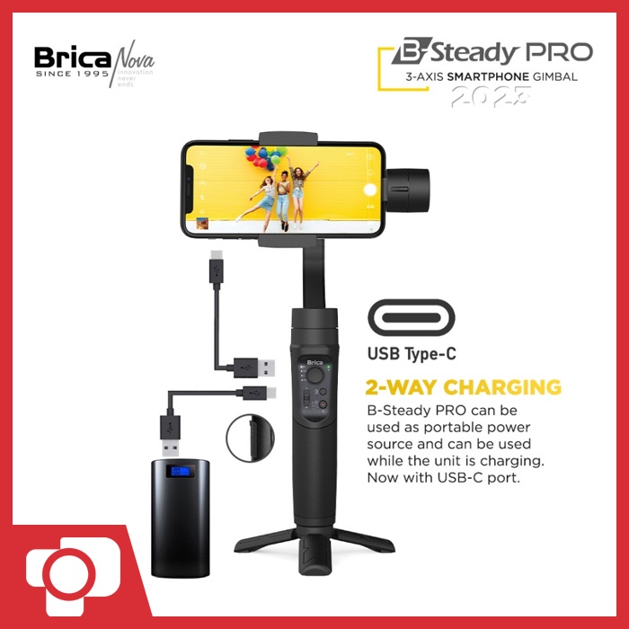 Brica B-Steady Pro 2023 Version 3-Axis Gimbal Stabilizer