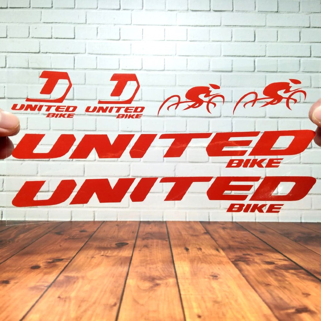 Cutting Stiker United Variasi Sepeda Sticker Frame Aksesoris Body Style Lipat Keren Decal Striping Bike Road Fixie Mtb Balap Timbul Universal Murah Reflective Nyala Tahan Air Bodi Hologram Batang Gunung Anak Sepedah Kustom Modif