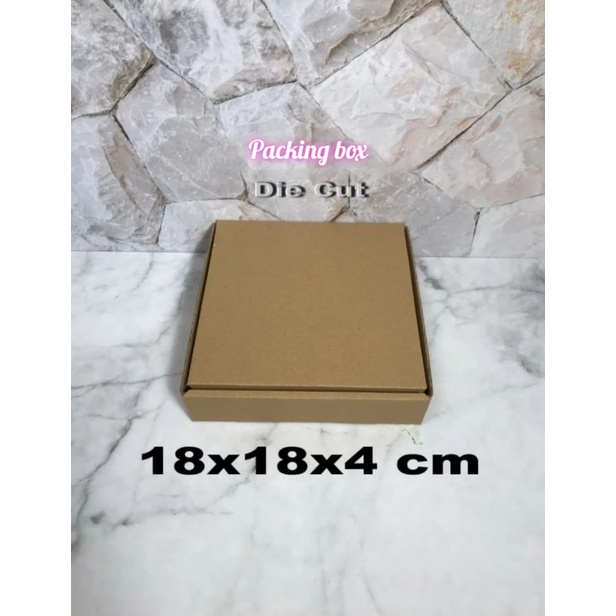 

kardus uk,18x18x4 cm box/karton die cut untuk packing dll