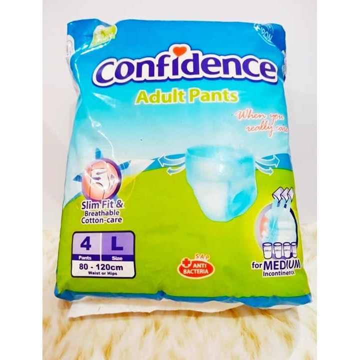Popok Dewasa Celana Confidence Adult Pants L Isi 4