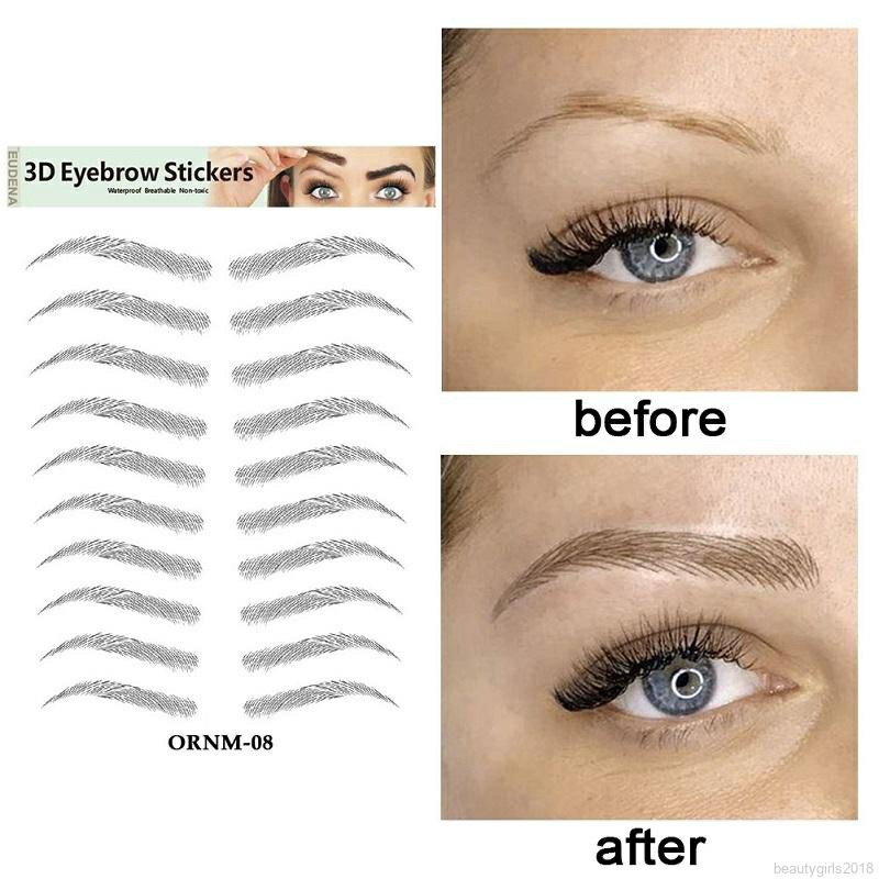 Eyebrow Tatto Sticker 3D Eyebrow Stiker Waterproof Lasting Stiker Alis